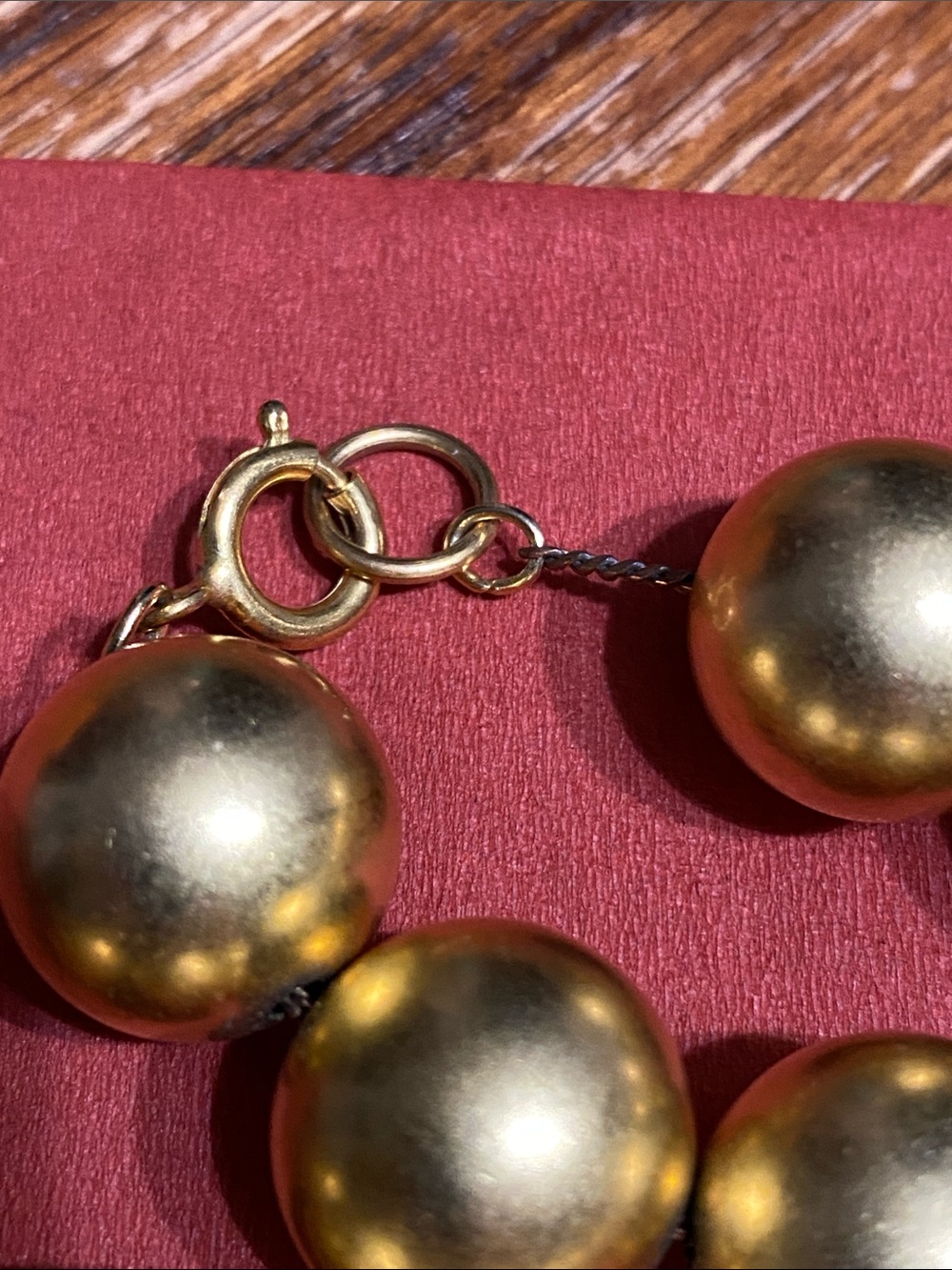 VTG Gold Bead Necklace - Picture 3 of 5